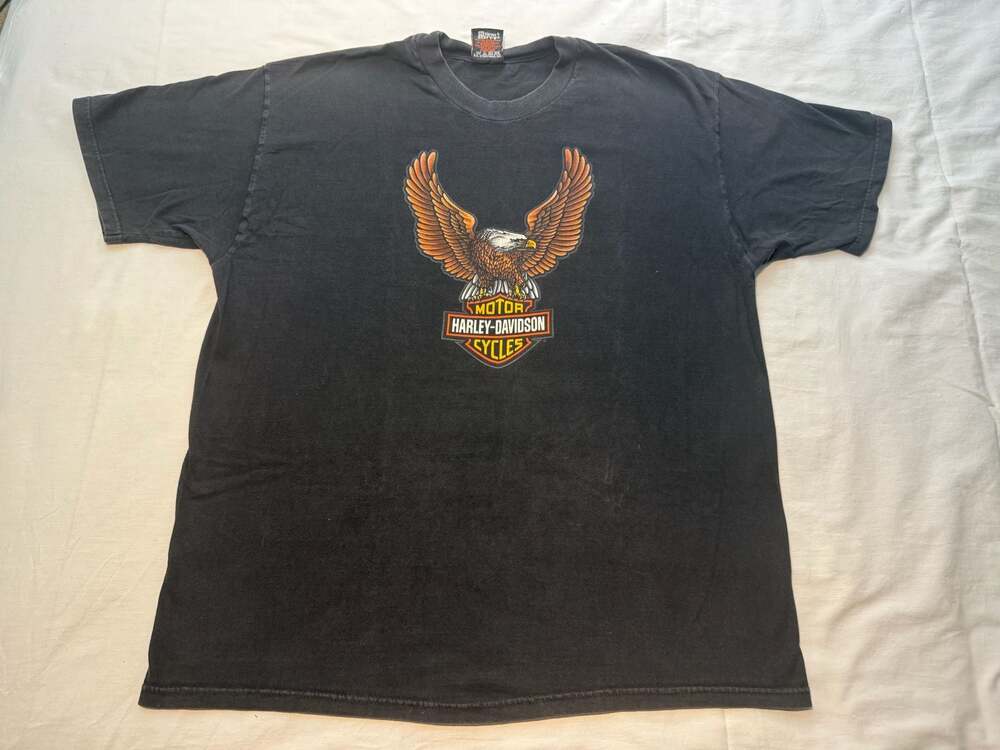 Vintage Harley-Davidson McKinney Lawton Oklahoma Eagle Buffalo T-Shirt XL